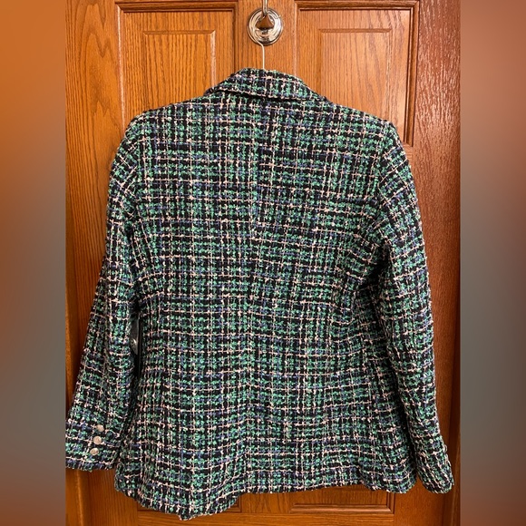 Rachel Zoe Multicolored Tweed Blazer / Size Small - Picture 3 of 4